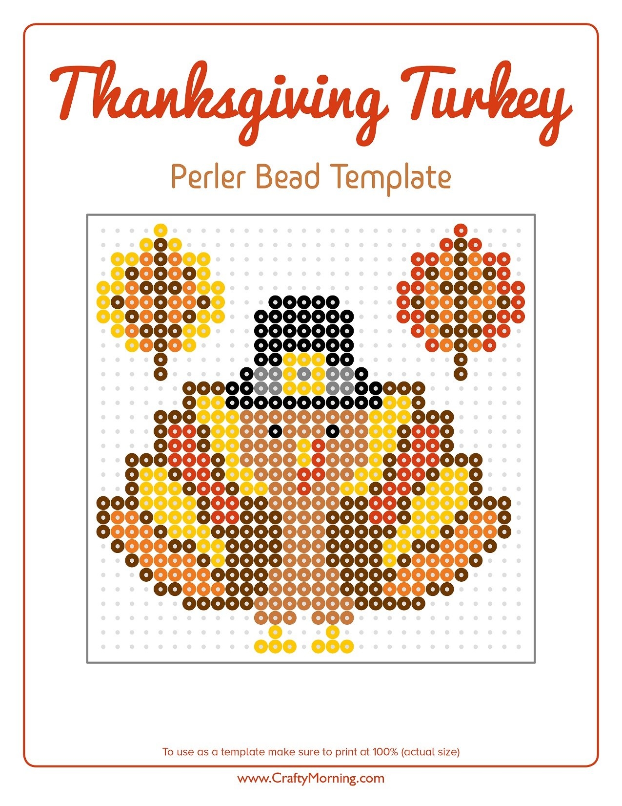 Thanksgiving Perler Bead Patterns Crafty Morning