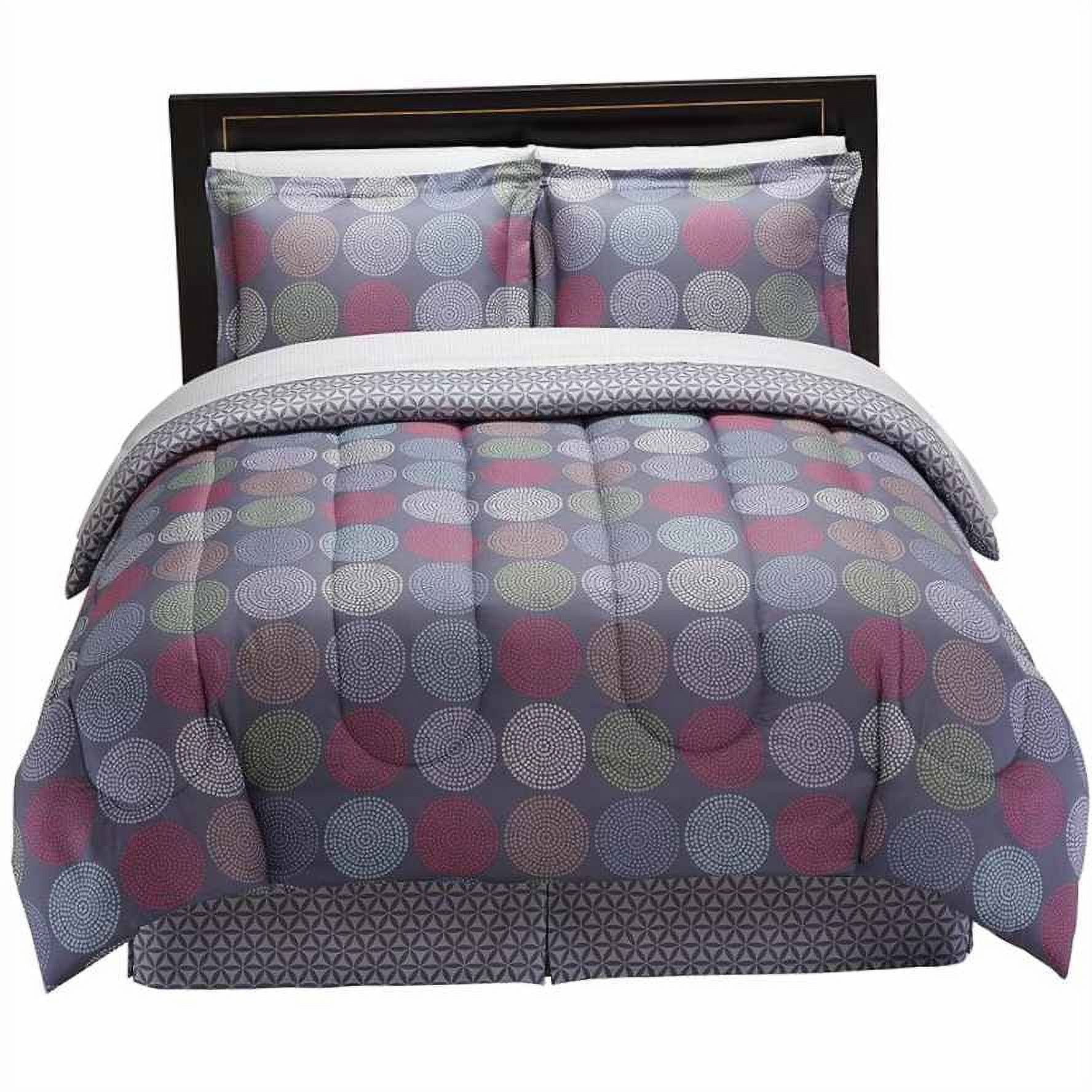 The Big One Bryn Kaleidoscope Dots Full 8 Piece Bed In Bag Set Comforter Sheets Walmart