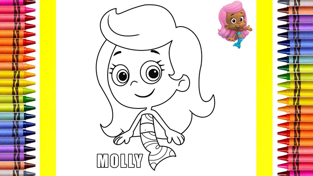The Coloring Couple Presents Coloring Molly Bubble Guppies How To Color YouTube