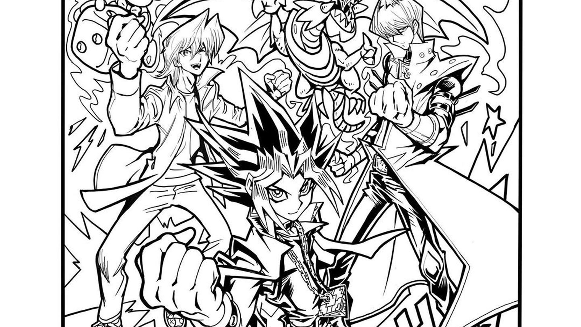 yu gi oh coloring sheets