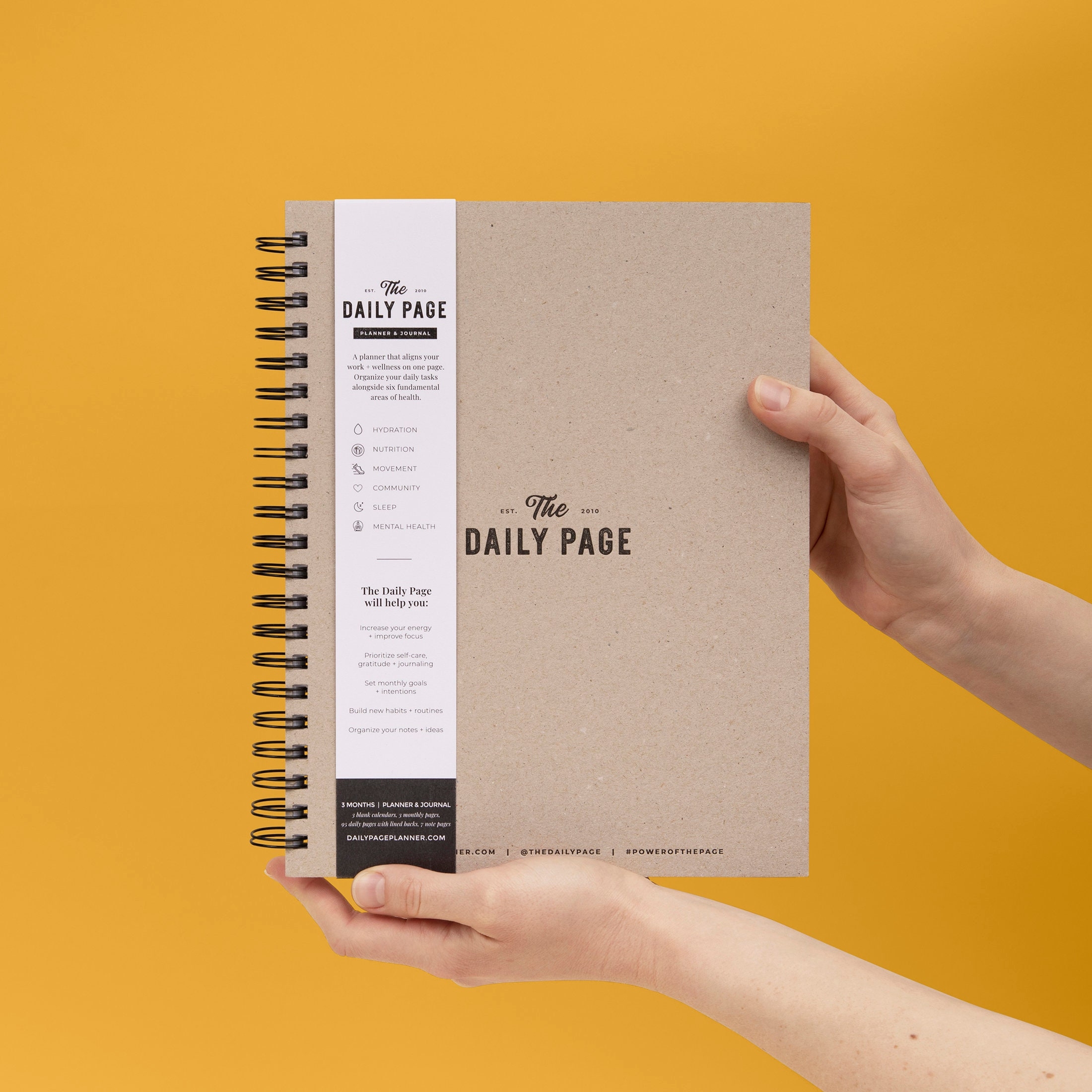 The Daily Page 3 month Planner Journal Etsy