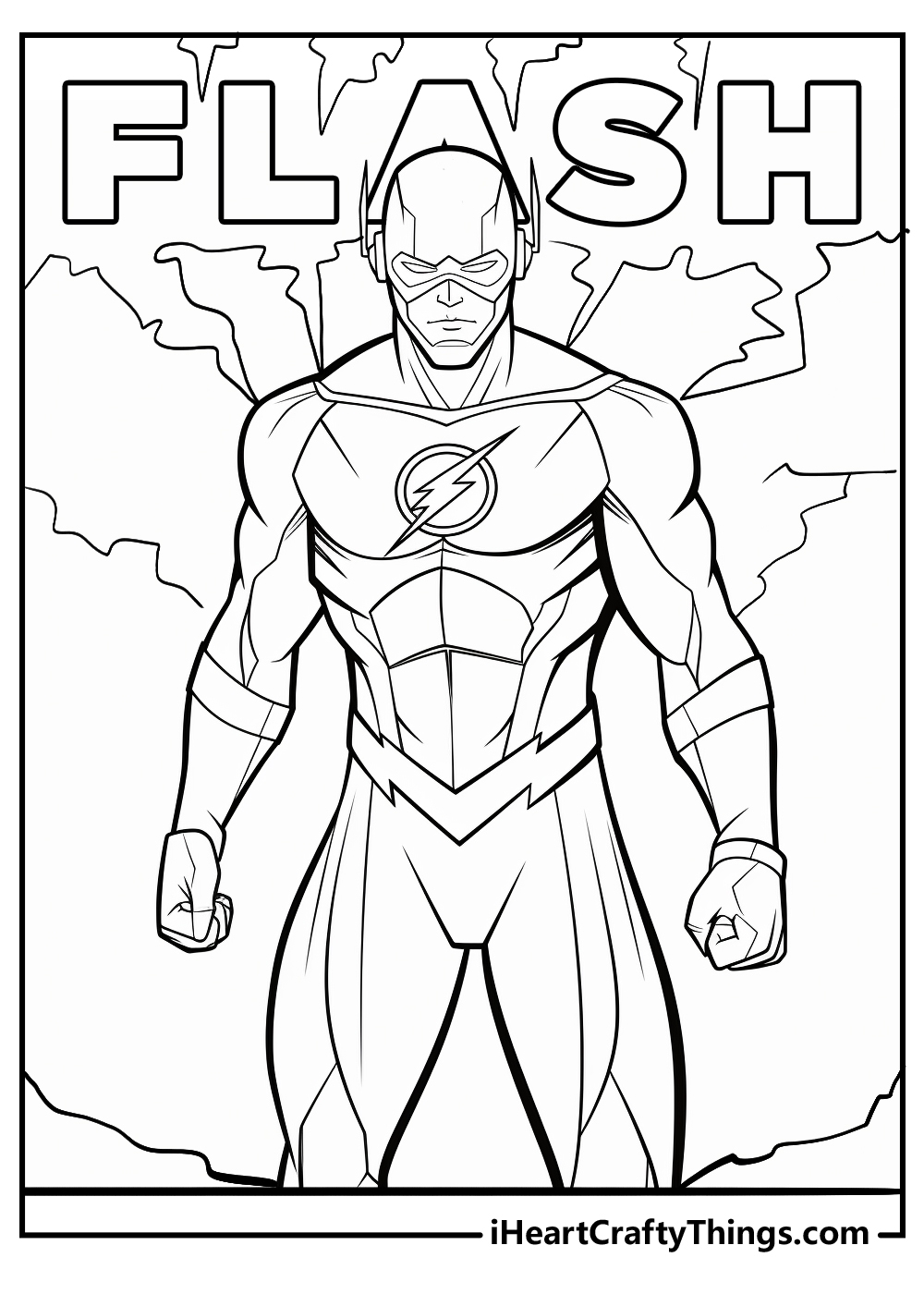 coloring pages of the flash