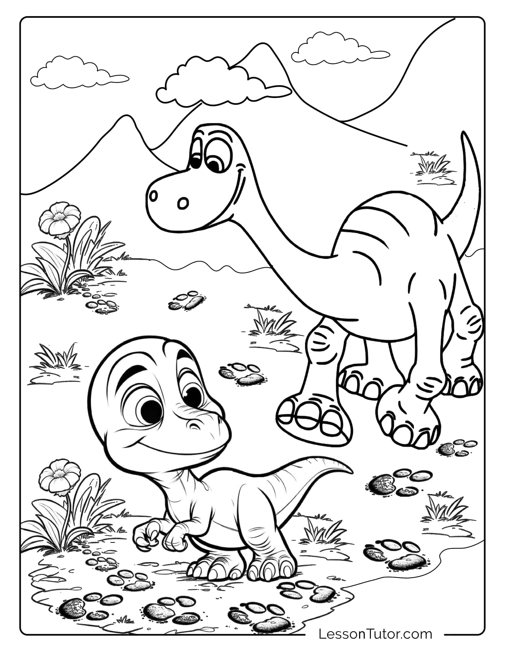 coloring pages the good dinosaur