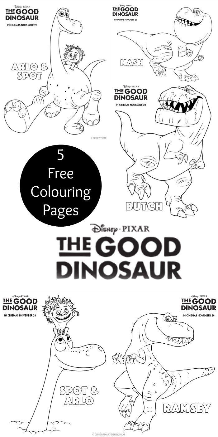 The Good Dinosaur Colouring Pages