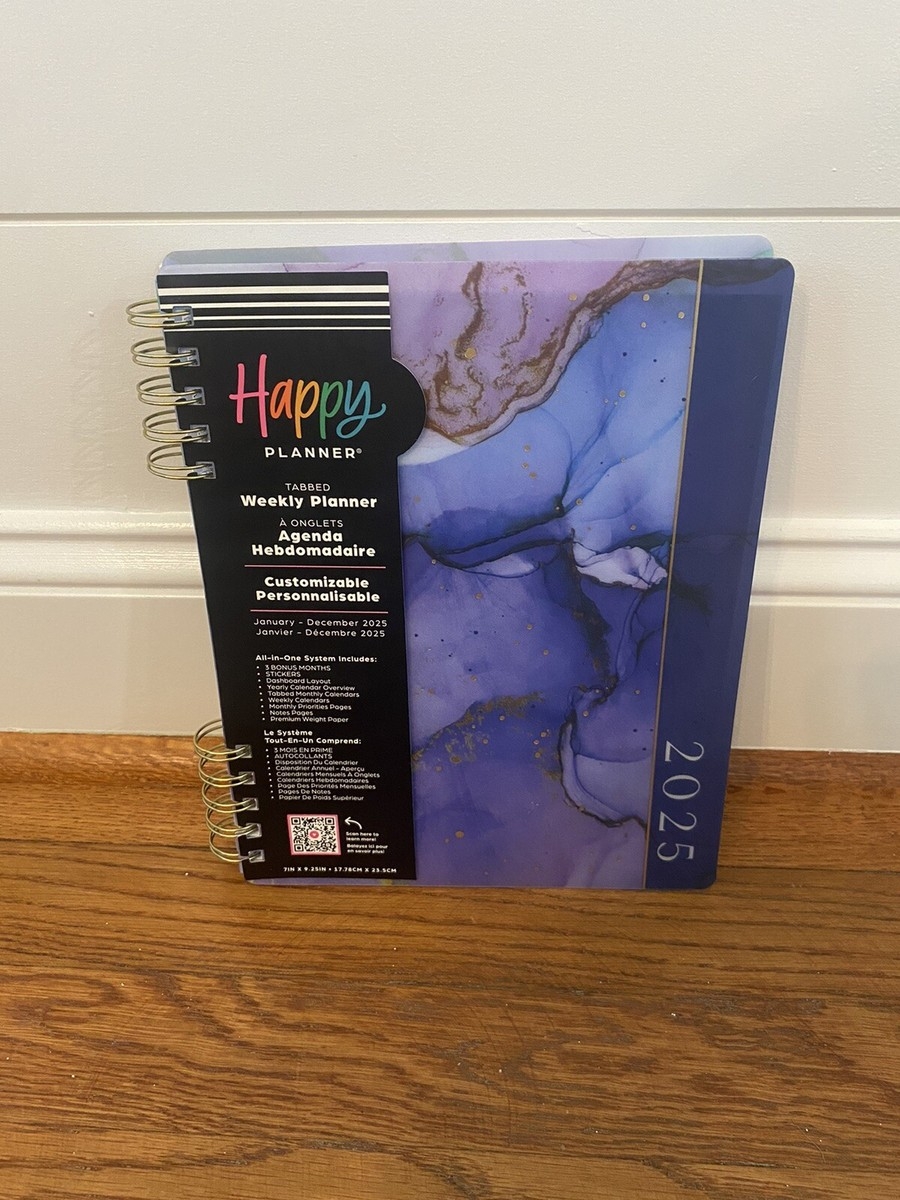 The Happy Planner 2025 Classic Dashboard Layout Planner New Year Purple Granite EBay