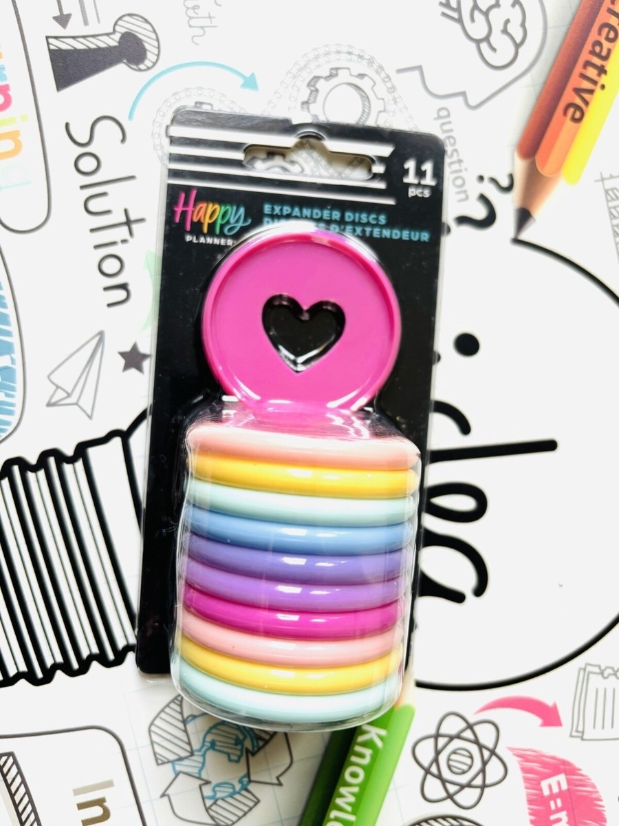 The Happy Planner Classic Expander Discs 11 Piece Pastel Rainbow Heart NEW EBay