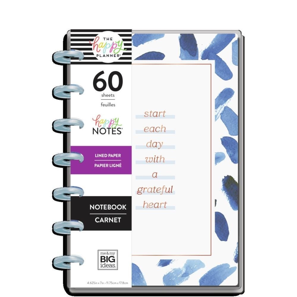 The Happy Planner Me And My Big Ideas Mini Happy Note Indigo dot Lined Etsy
