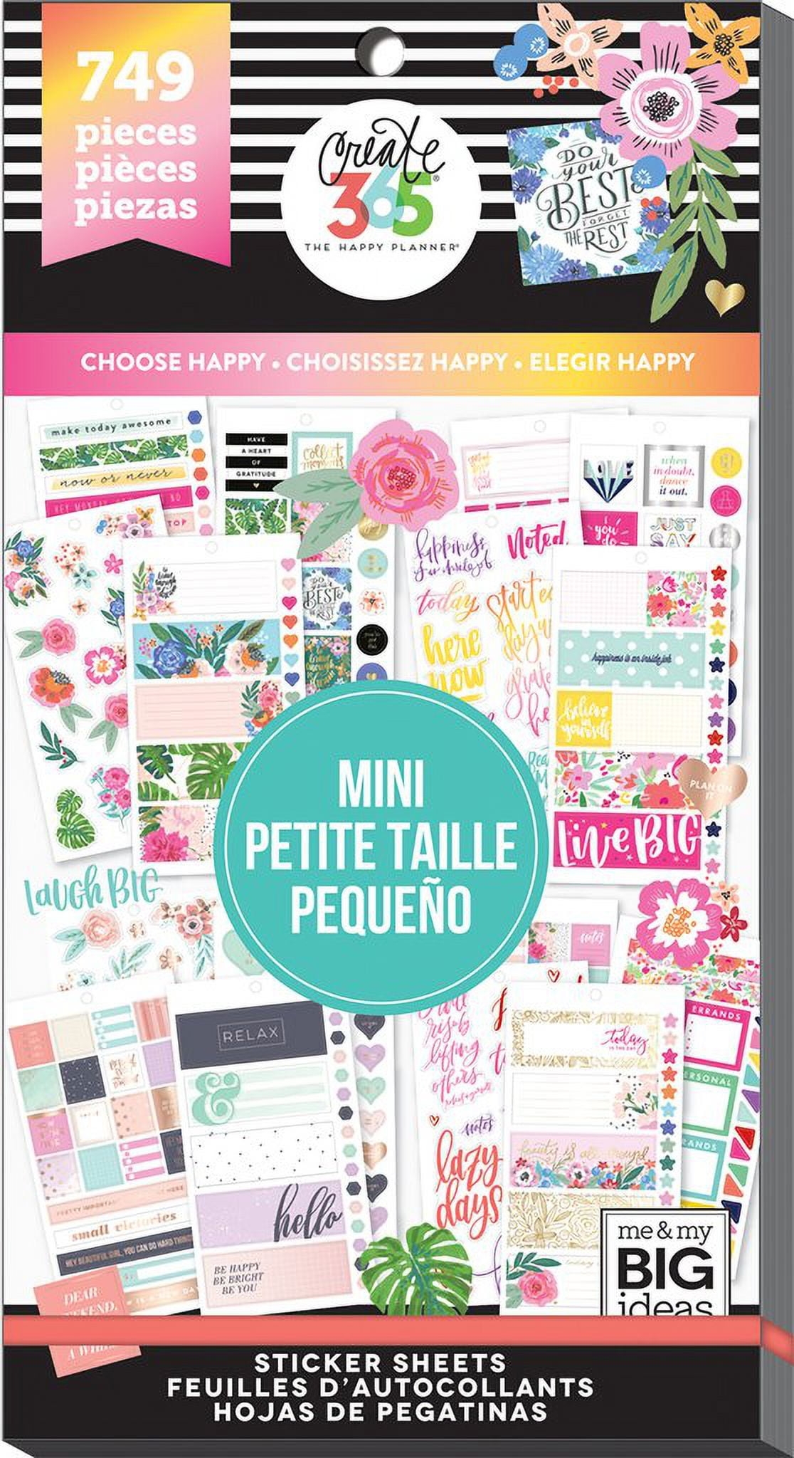 The Happy Planner Value Pack Stickers Choose Happy Walmart Business Supplies