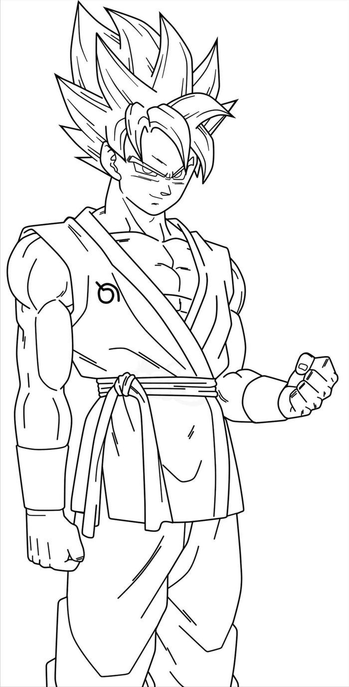 The Kindly Goku Coloring Pages PDF Coloringfolder