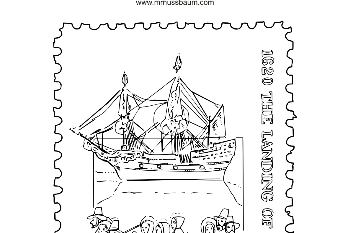 coloring picture of the mayflower
