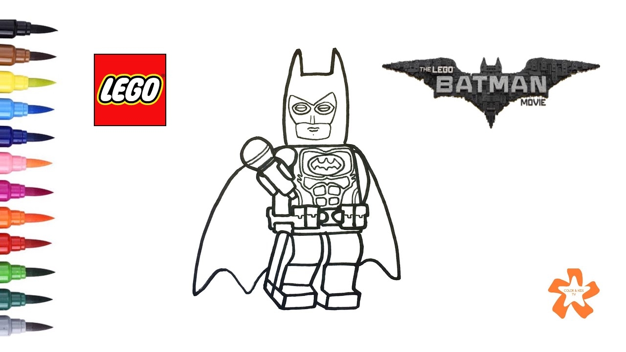 The Lego Batman Movie How To Color Batman Coloring Pages For Children With Color Kids TV YouTube