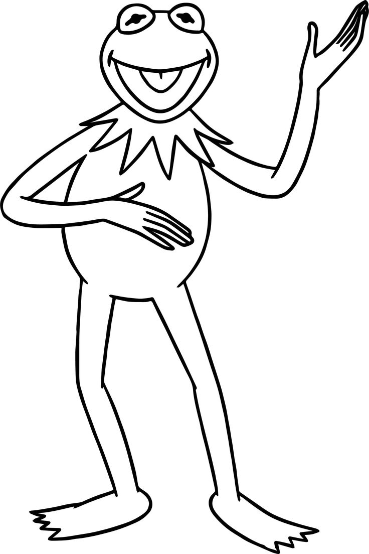 The Muppets Kermit The Frog Coloring Page Wecoloringpage