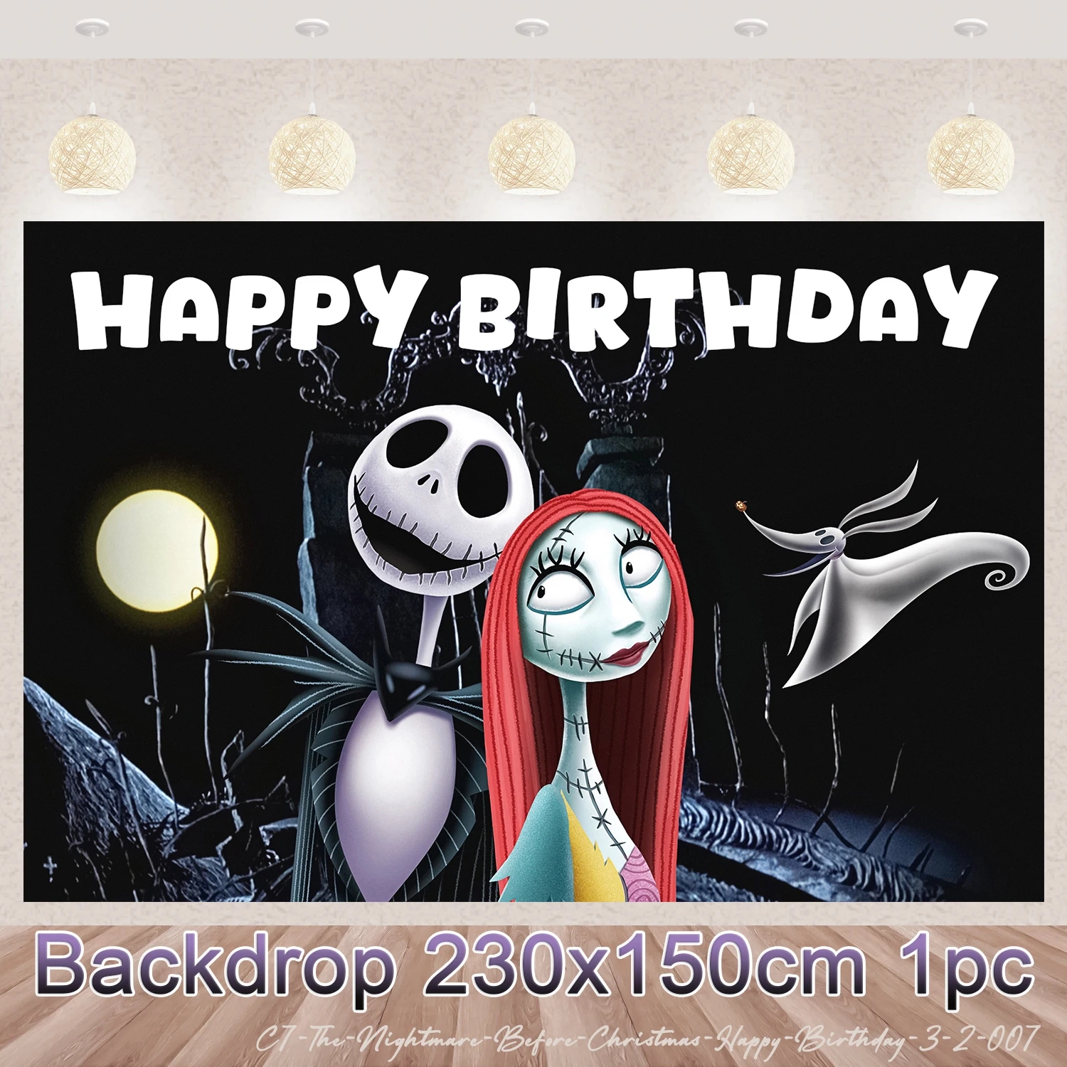 The Nightmare Before Christmas Birthday Party Decoration Supplie Cake Decoration Banner Numbers Balloon Background Baby Shower AliExpress