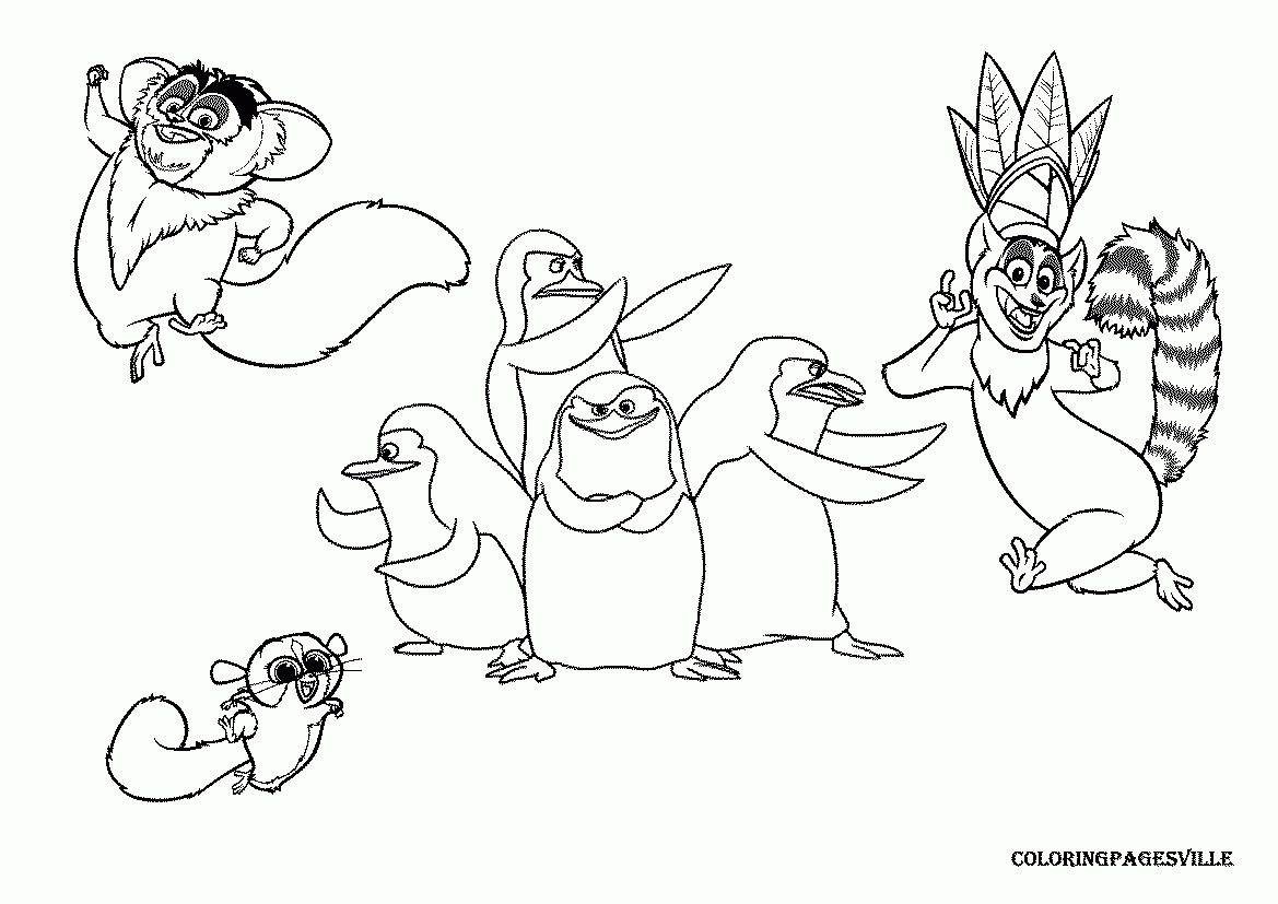 The Penguins Of Madagascar Coloring Pages