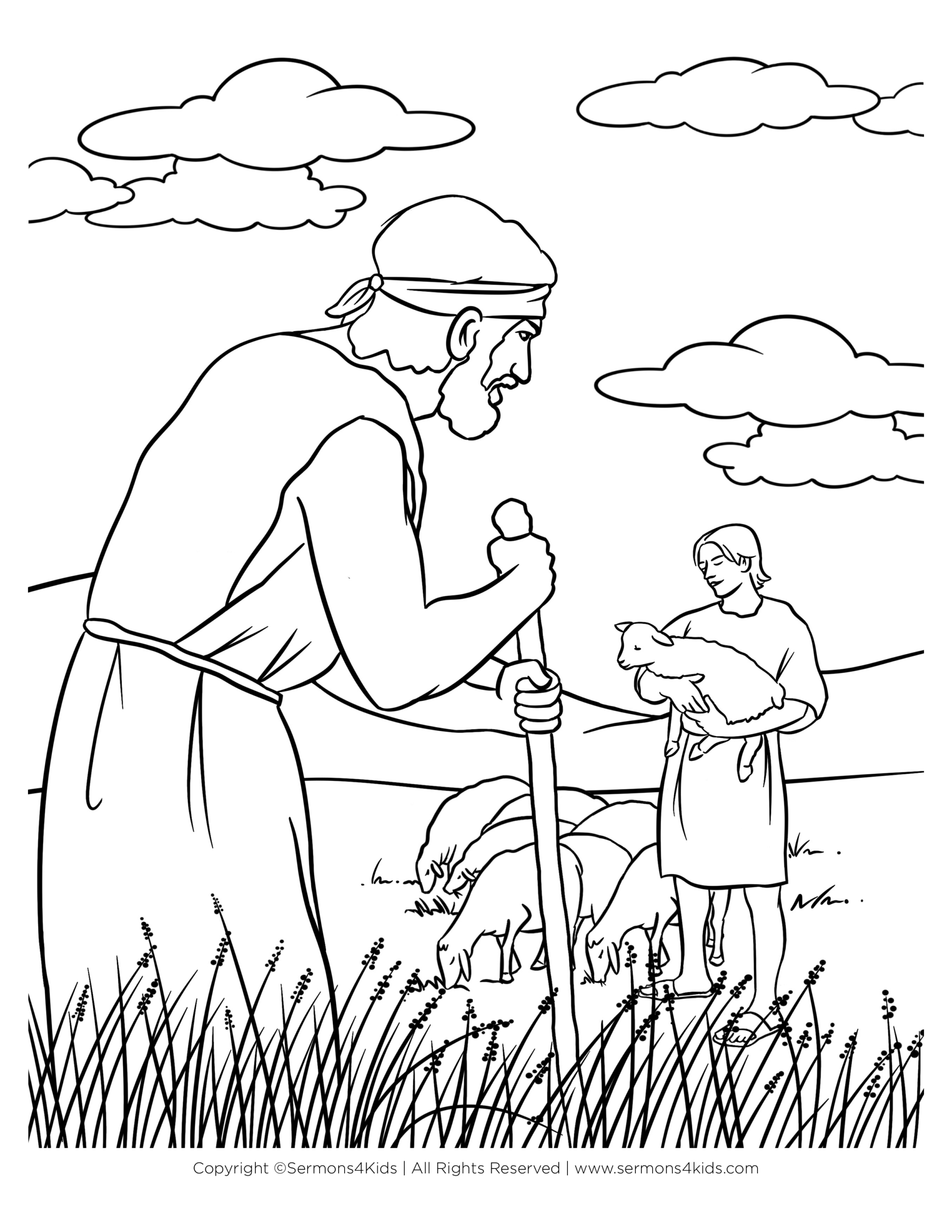 The Story Of Cain And Abel Children s Coloring Page From Sermons4Kids 