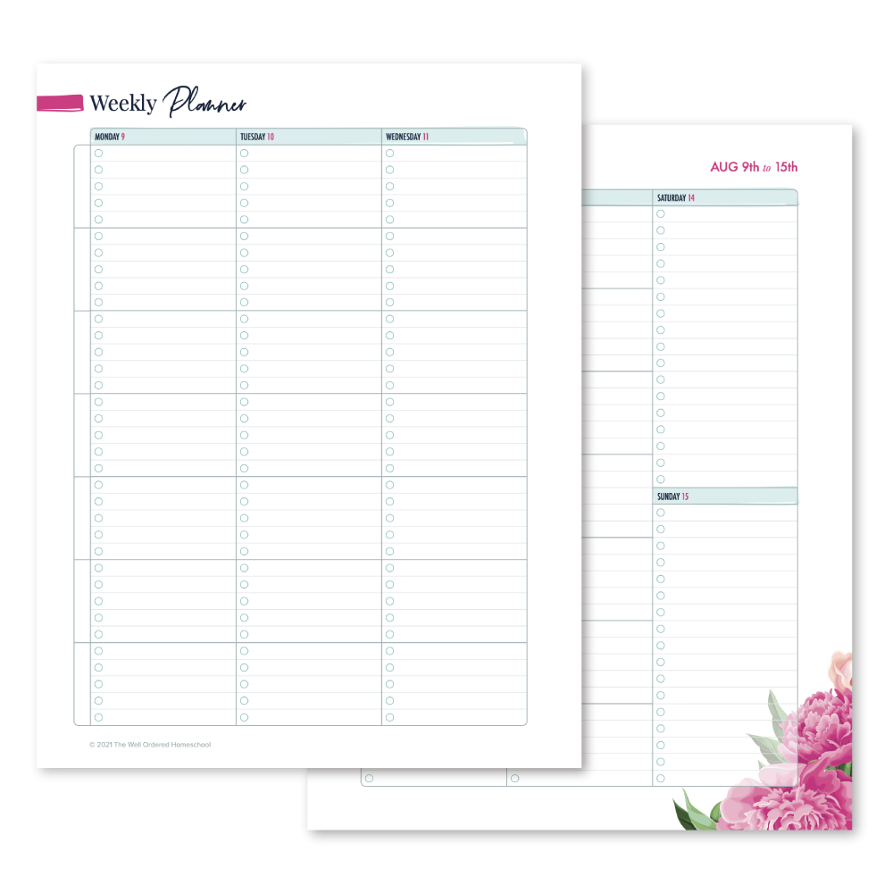 The Well Ordered Homeschool Planner 2021 2022 Hardbook Large Spiral NEW EBay
