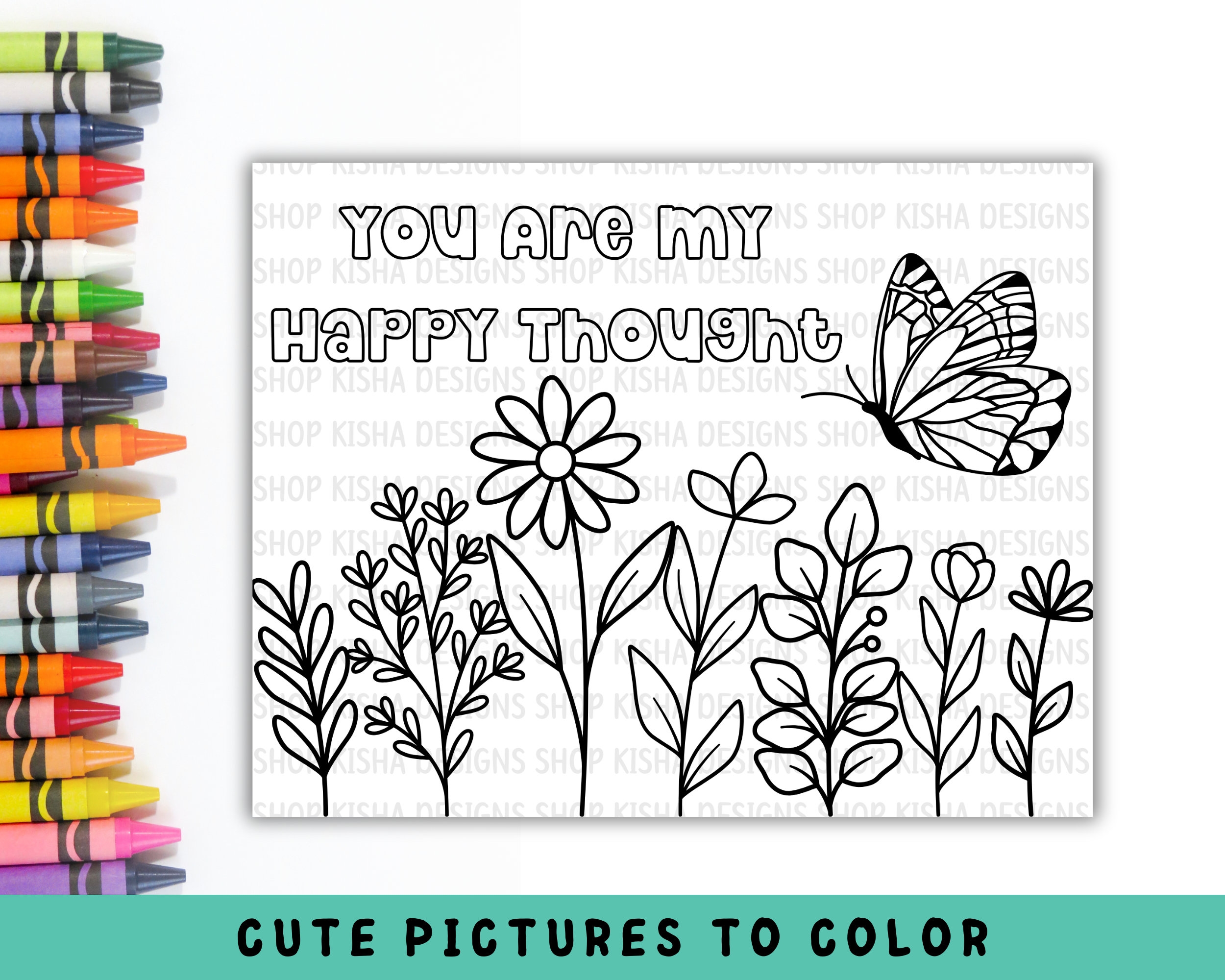 thinking of you coloring pages