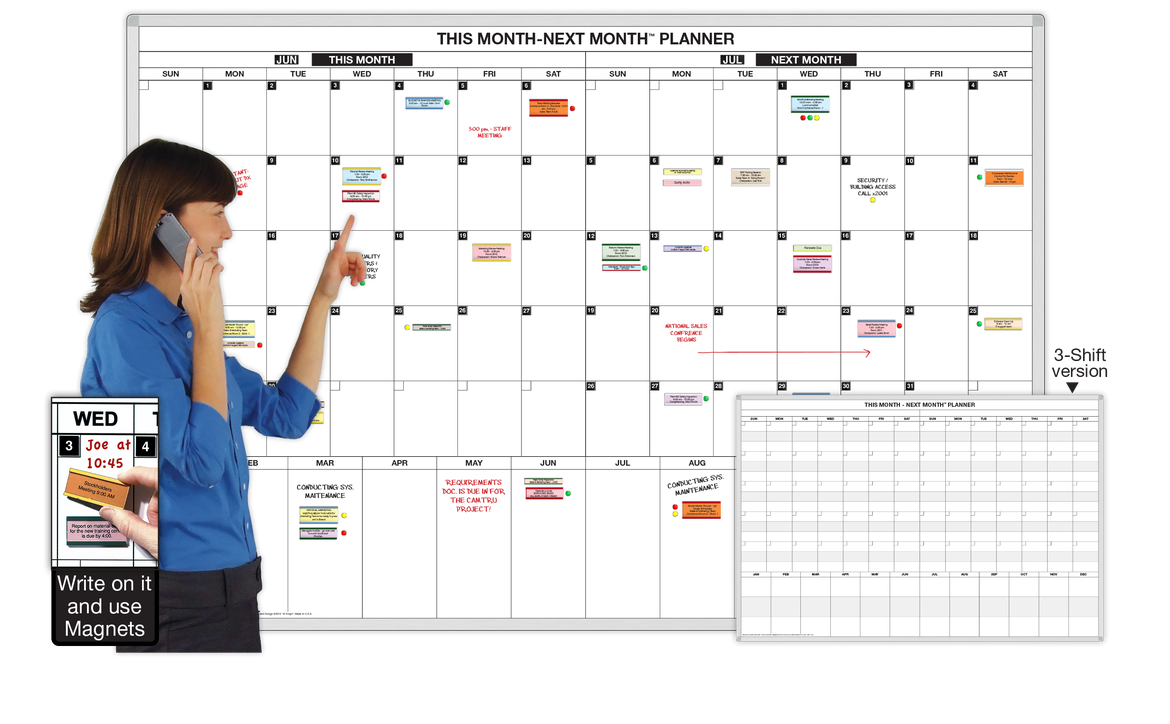 This Month Next Month Magnatag Whiteboard