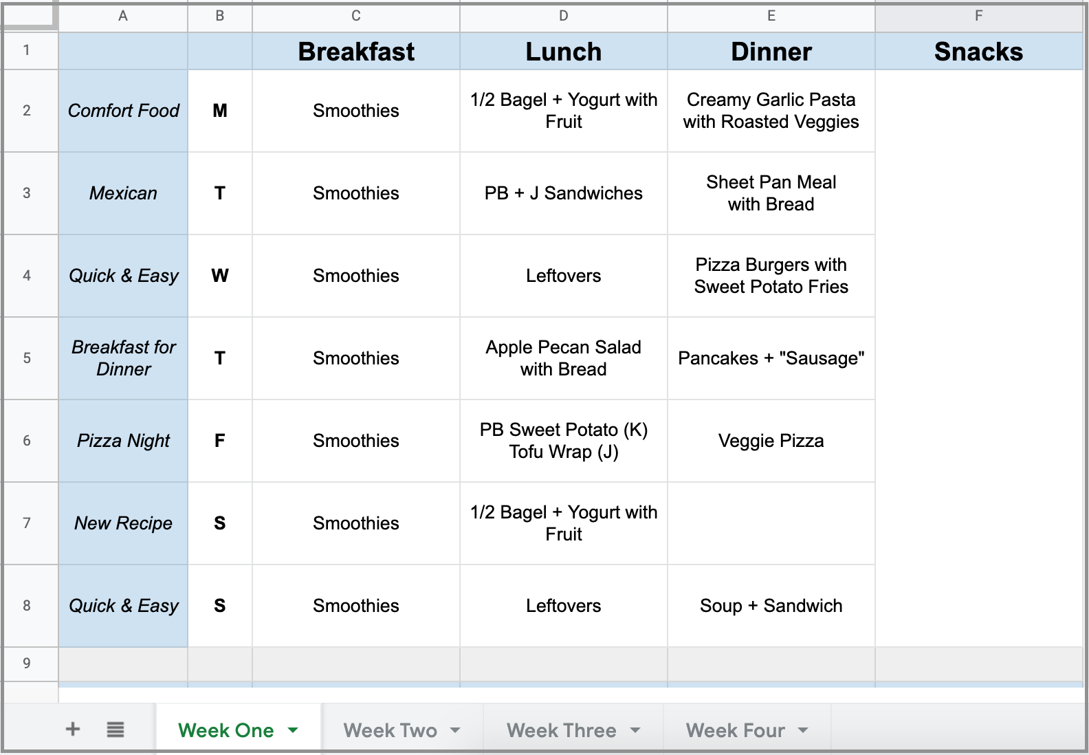 This Monthly Meal Planner Template Will Save You Tons Of Time 