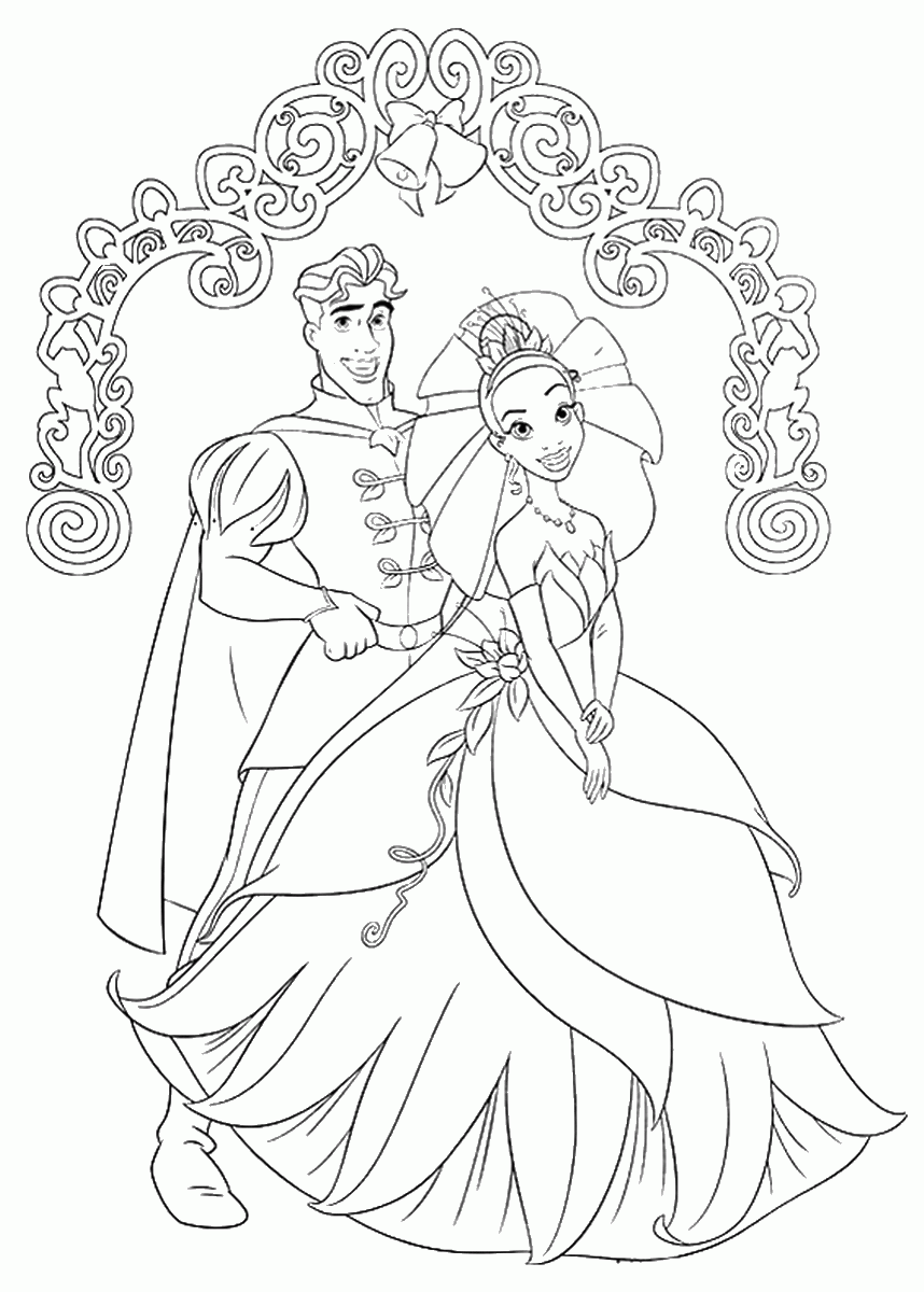 princess and the frog coloring