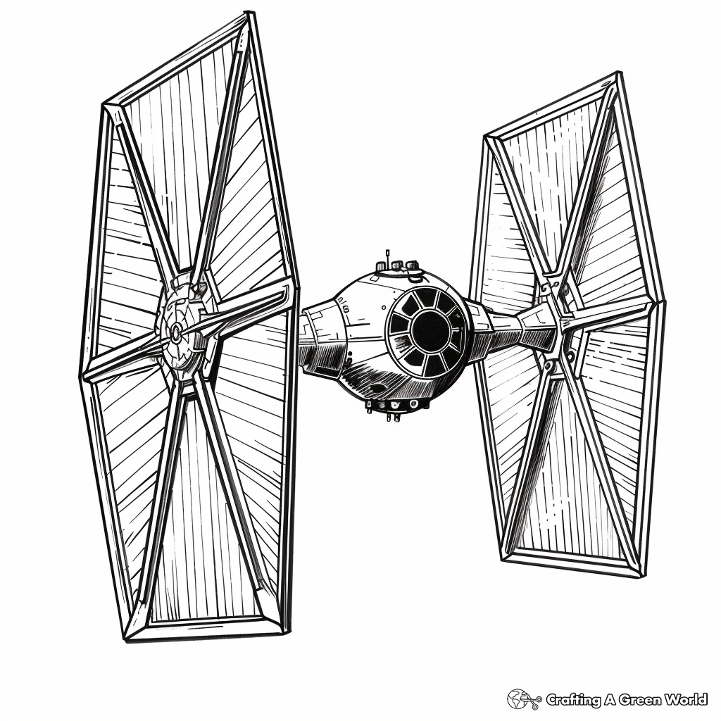 TIE Fighter Coloring Pages Free Printable 