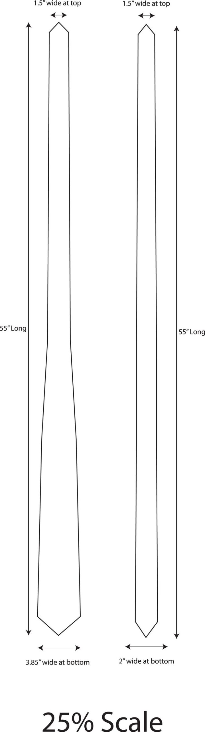 Tie Template For Sewing Projects