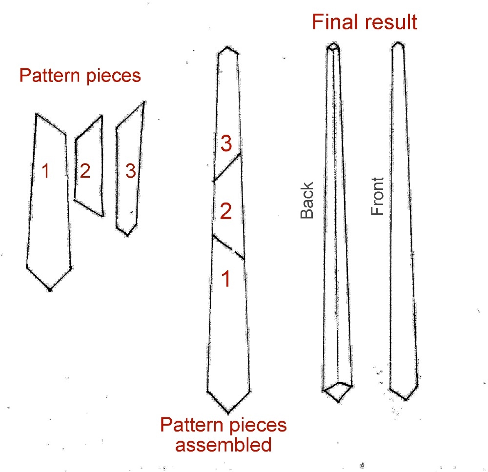 printable skinny tie pattern