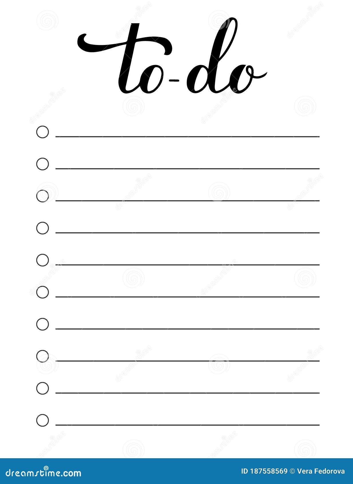 To Do List Planner Template Daily Planner Page Lined Paper Sheet Blank White Notebook Page Stock Vector Illustration Of Notice Accessory 187558569