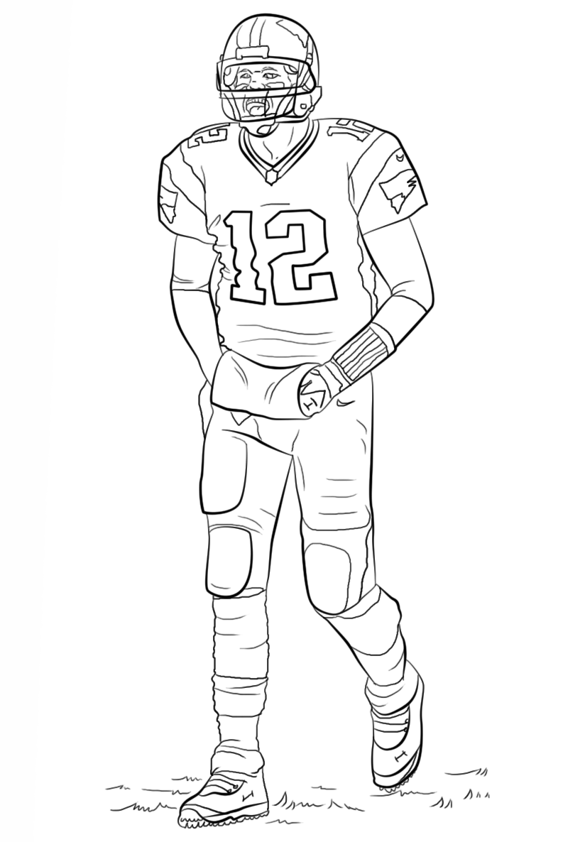 Tom Brady Coloring Page Free Printable