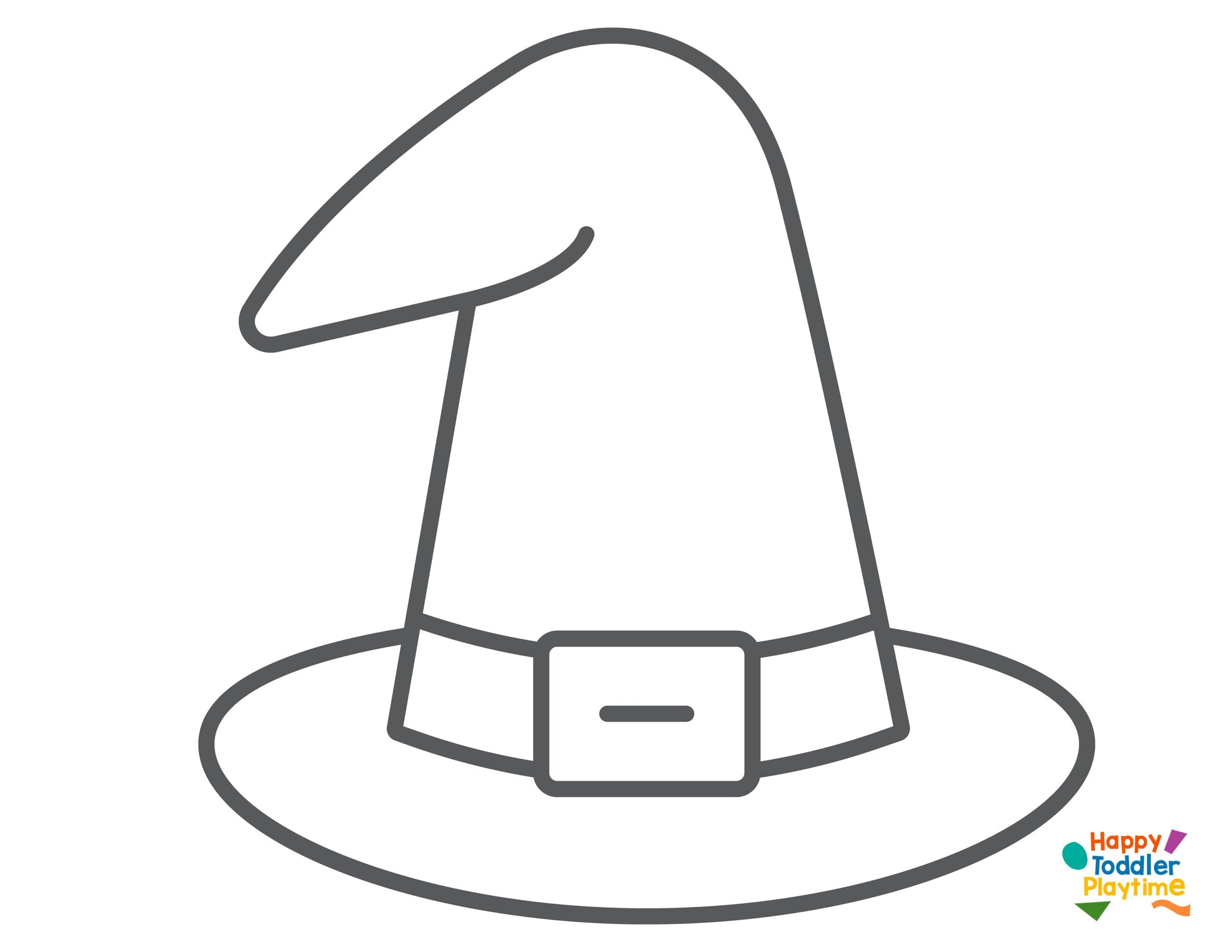 Torn Paper Witch Hat Craft With Free Printable Happy Toddler Playtime