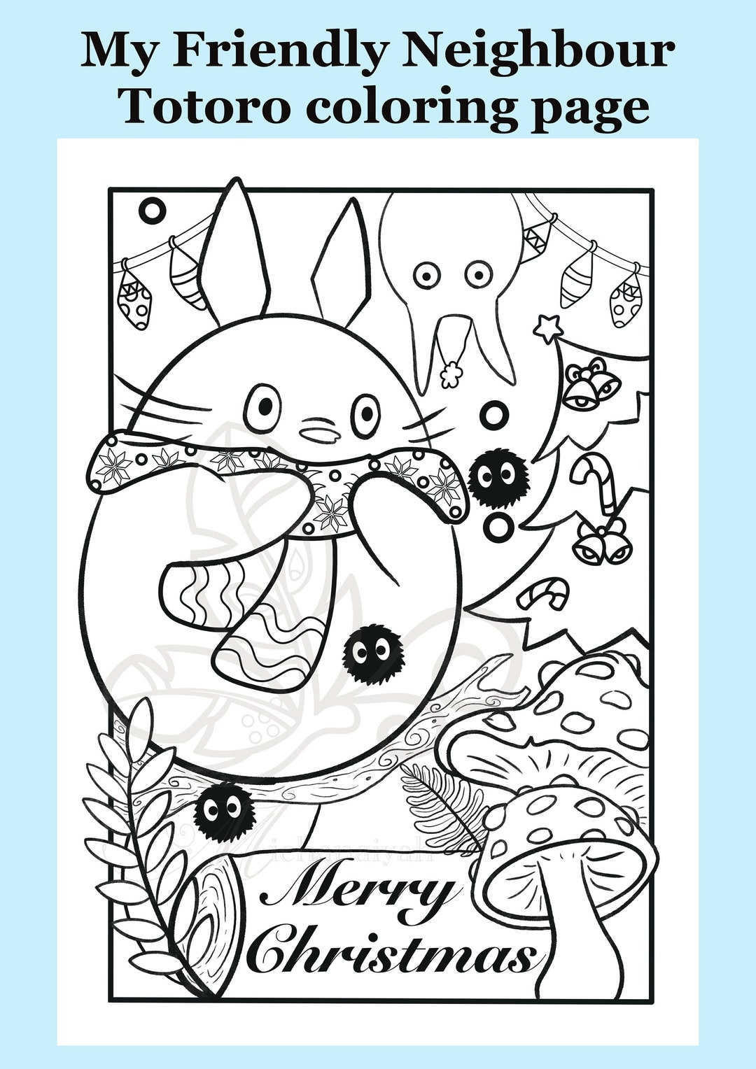 my neighbor totoro coloring pages