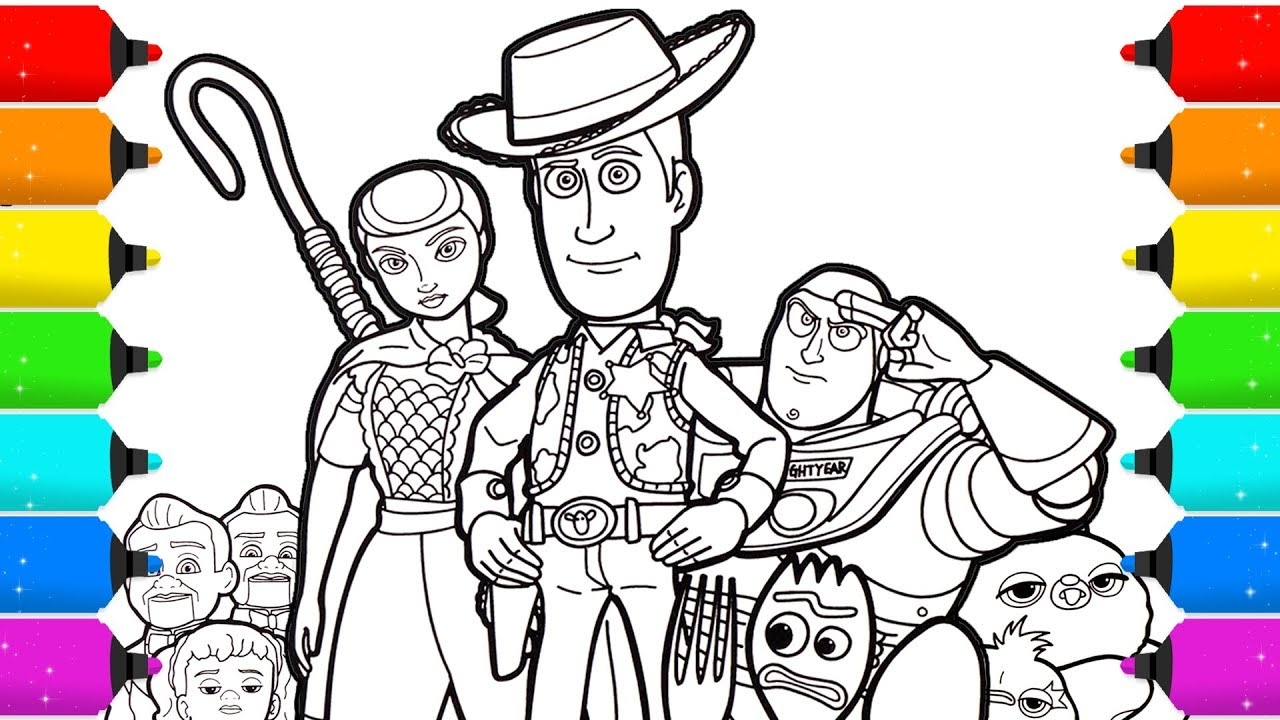 color pages toy story