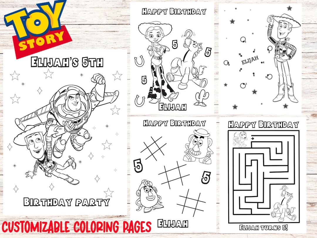 Toy Story Digital Coloring Pages Etsy