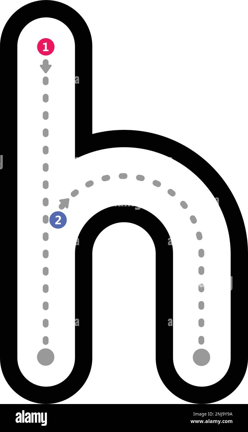 traceable letter h