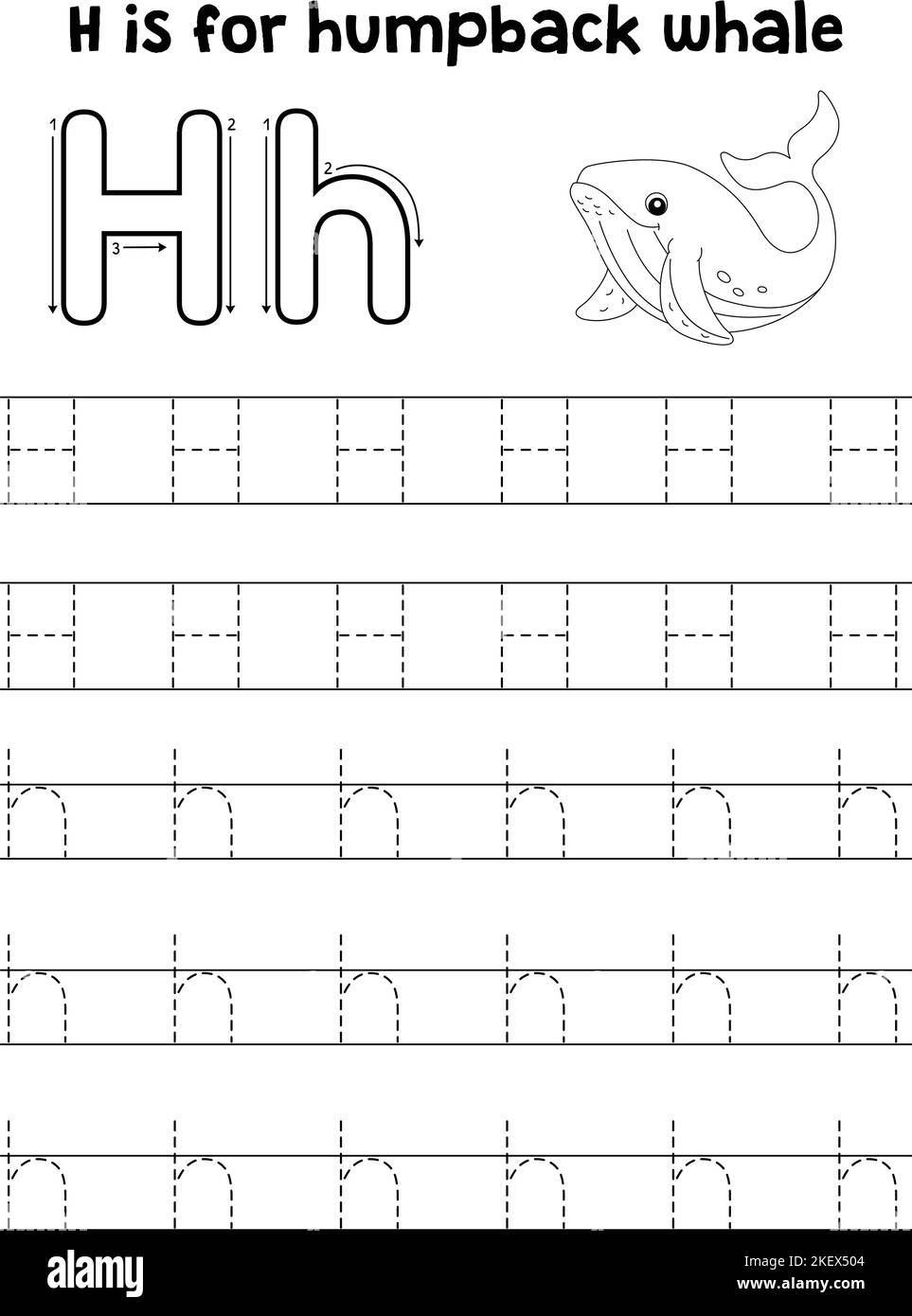 Tracing Letter H Cut Out Stock Images Pictures Alamy