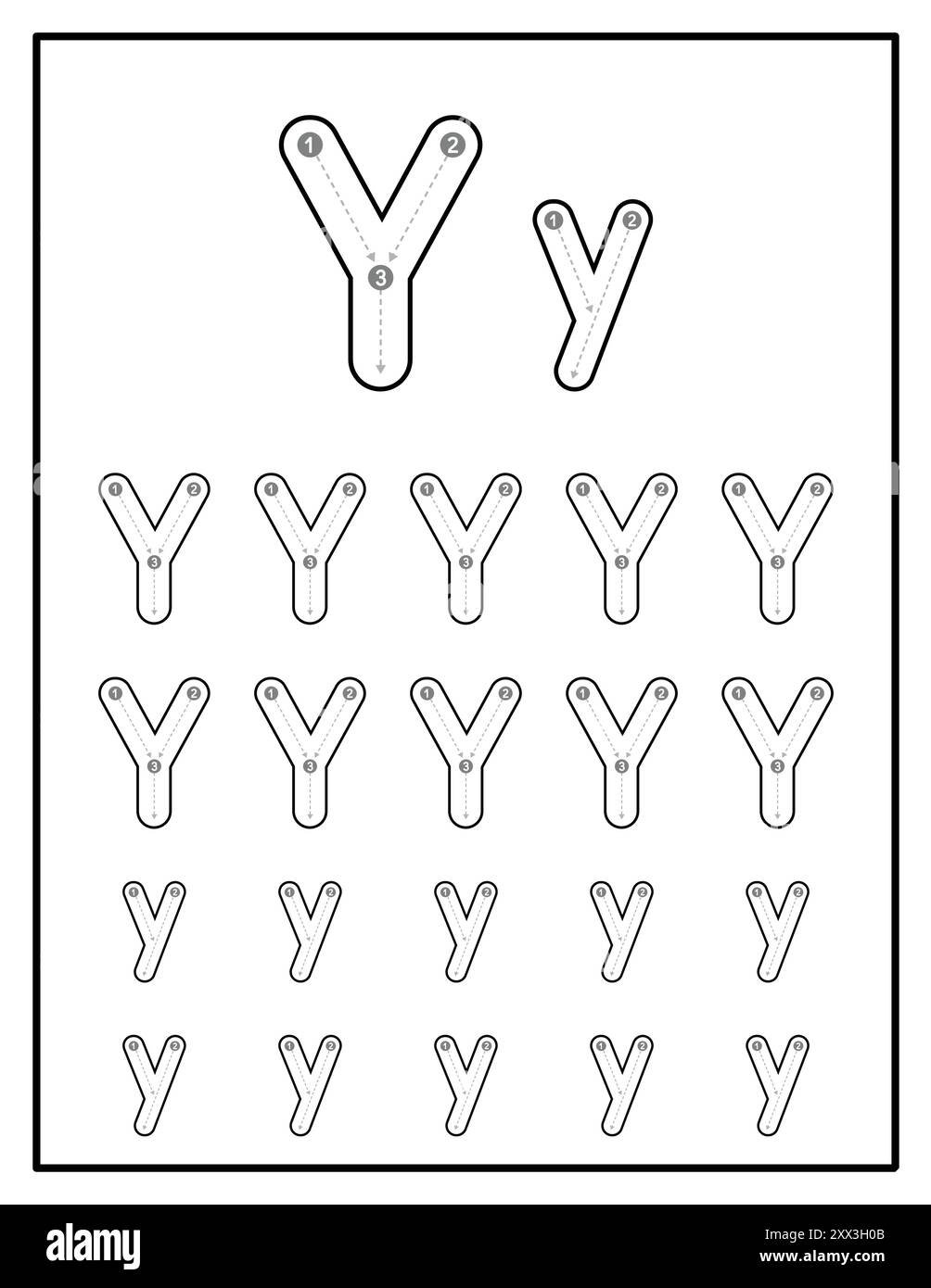 preschool worksheets letter y