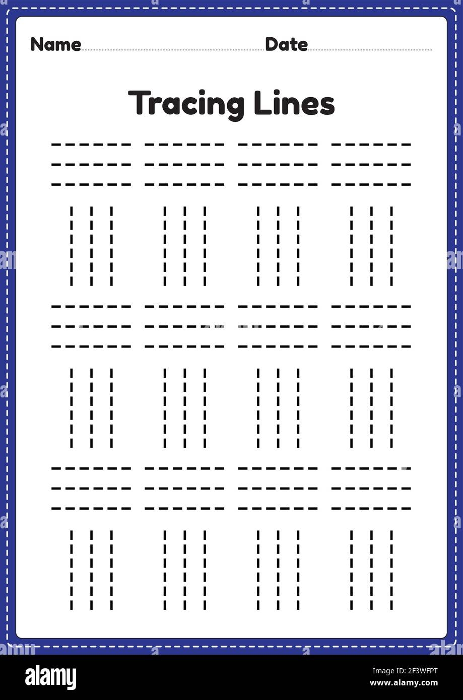 tracing straight lines preschool