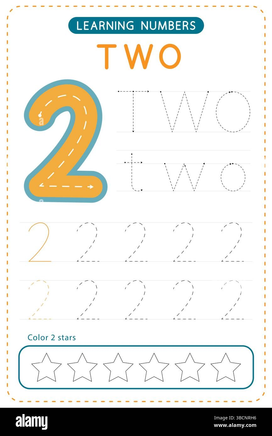 Tracing Number 2 Hi res Stock Photography And Images Alamy