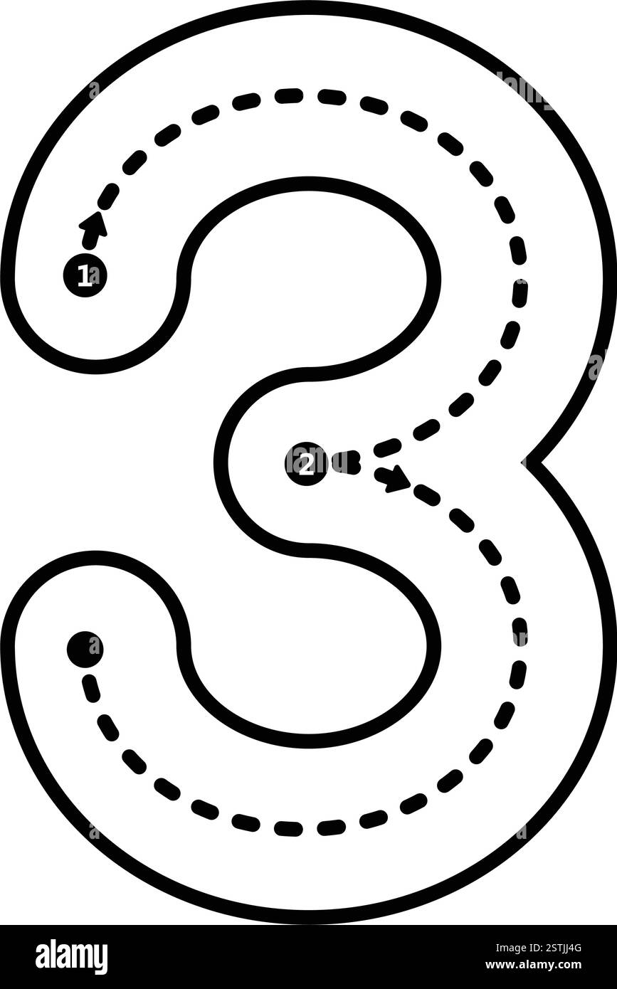 Tracing Number 3 Hi res Stock Photography And Images Alamy