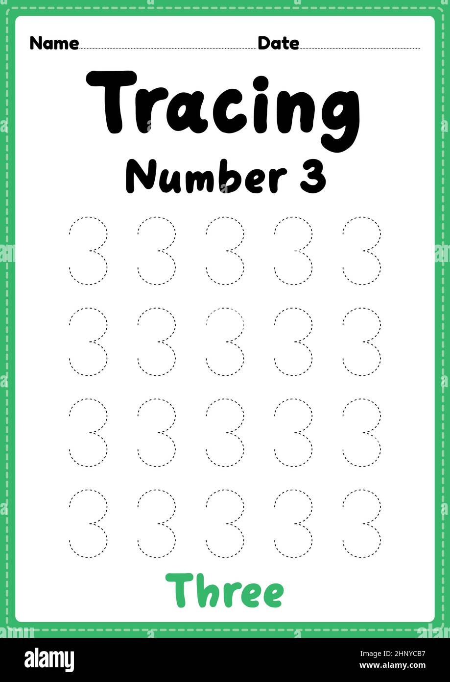 number 3 tracing sheet