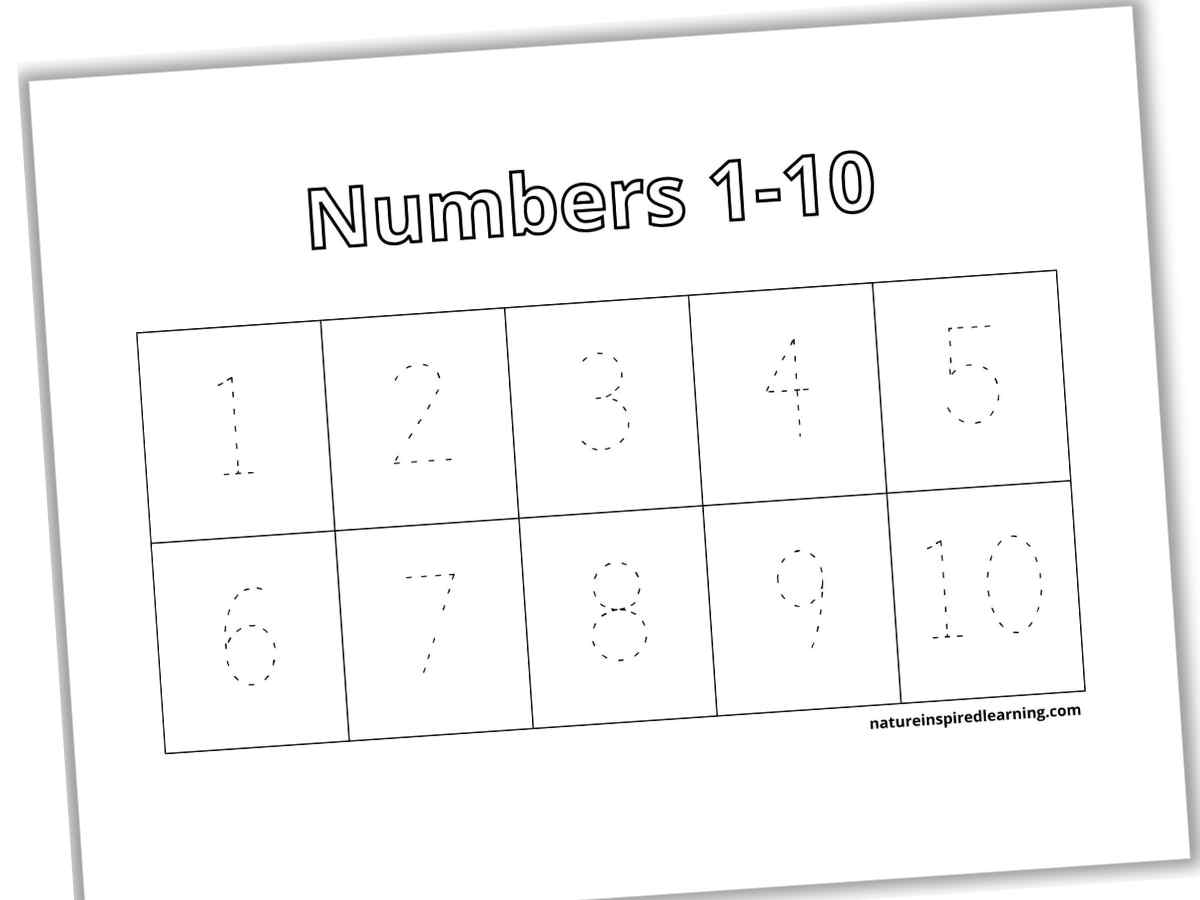 number tracing 1-10
