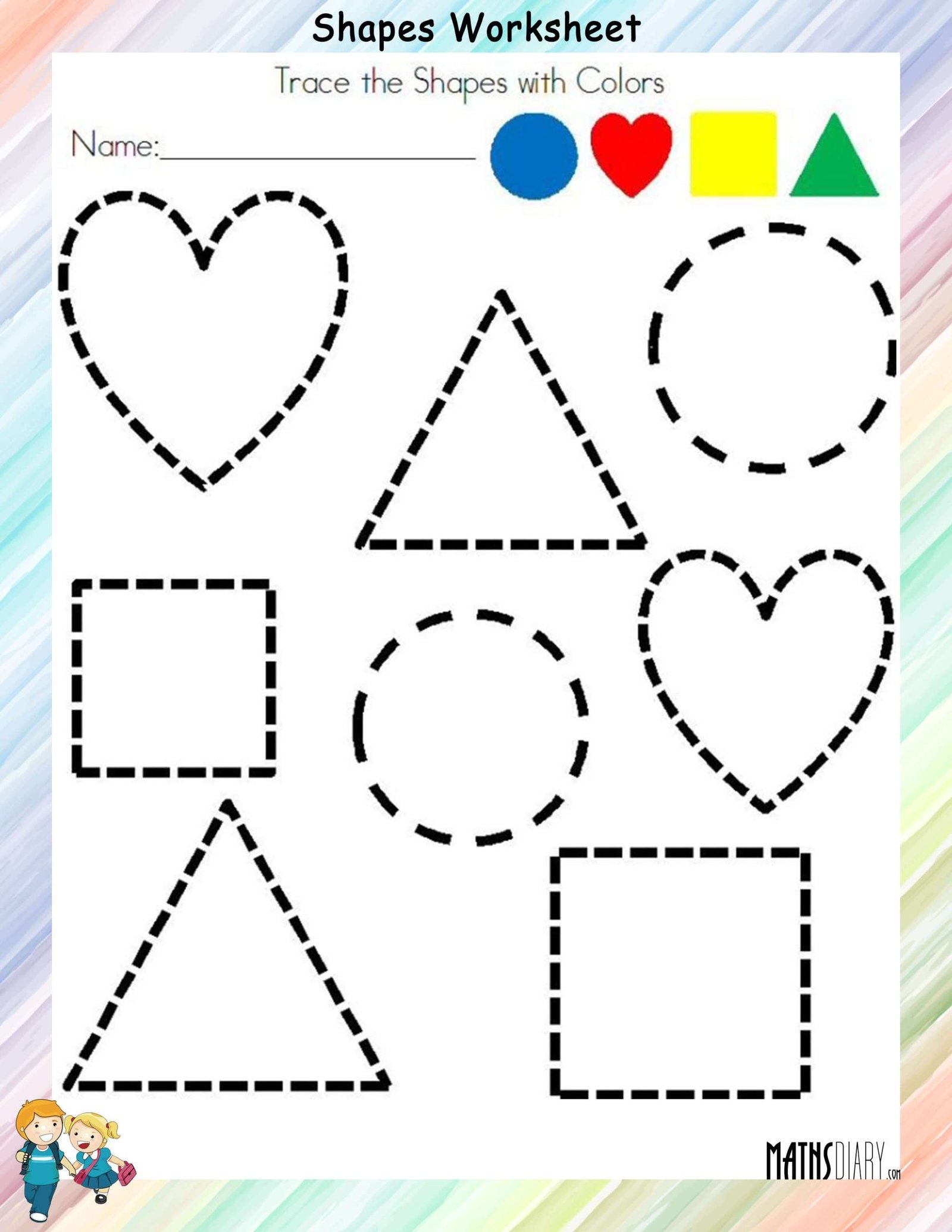 trace the shapes worksheet