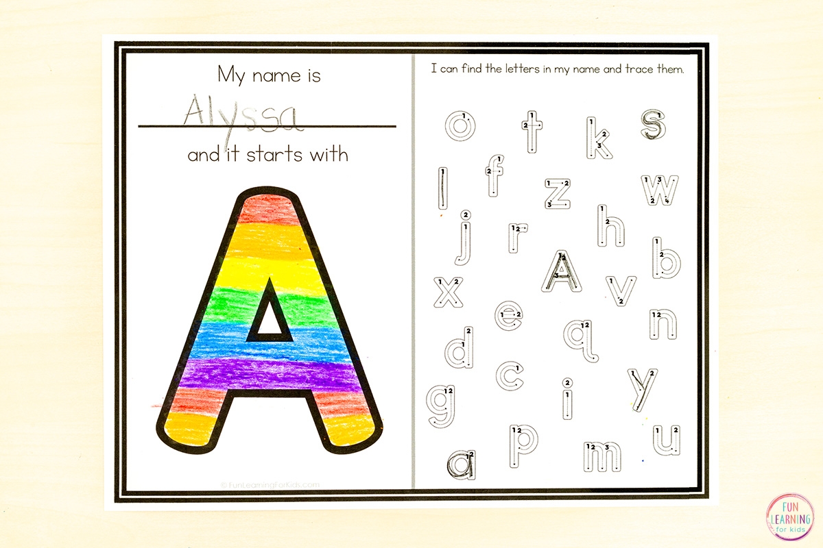 name practice sheets