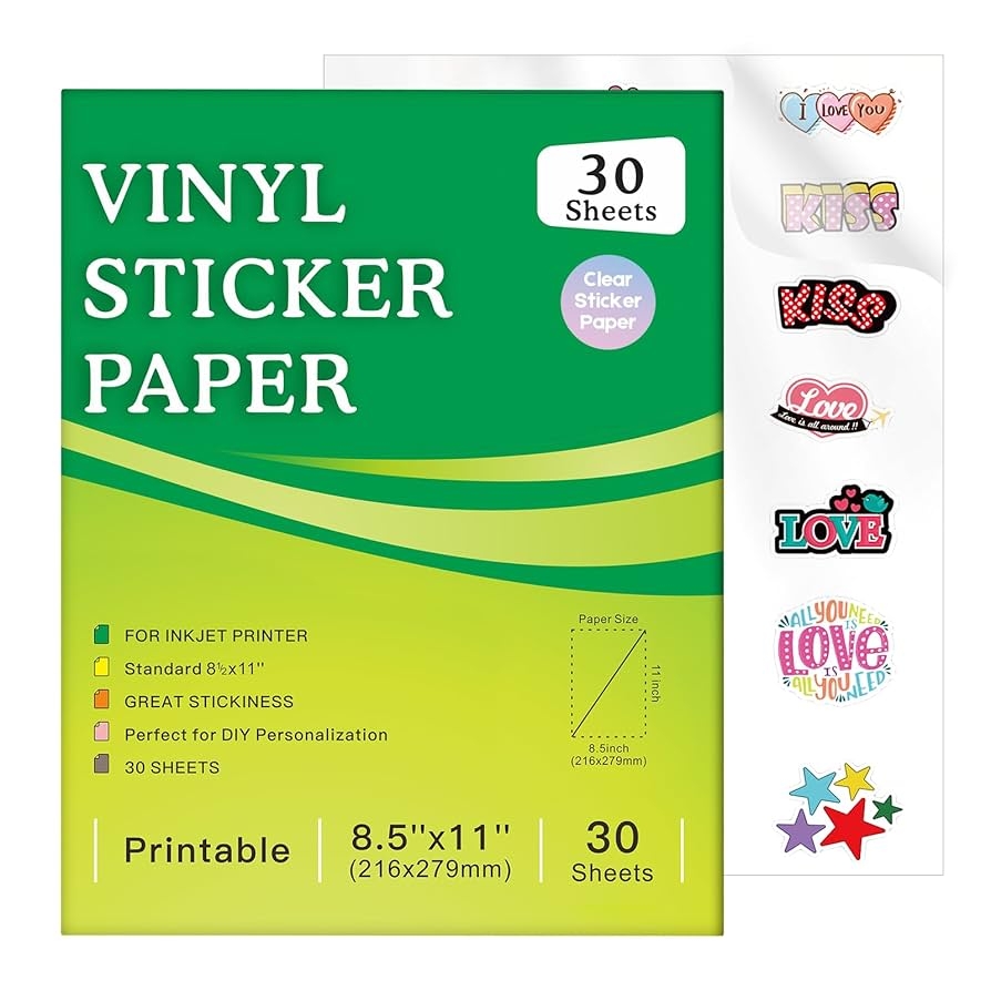 printable clear sticker paper