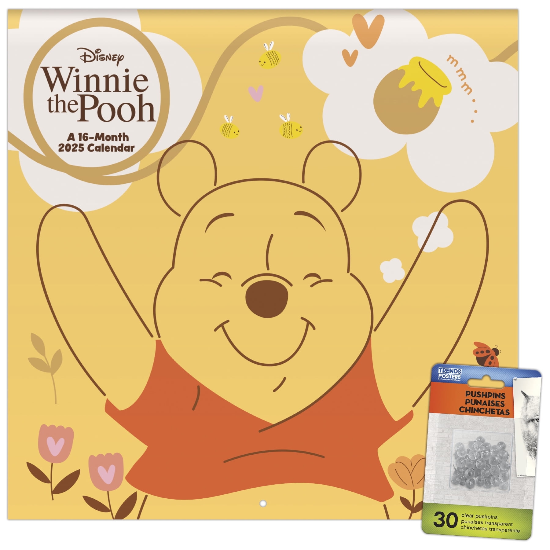 Trends International 2025 Disney Winnie The Pooh Wall Calendar Walmart