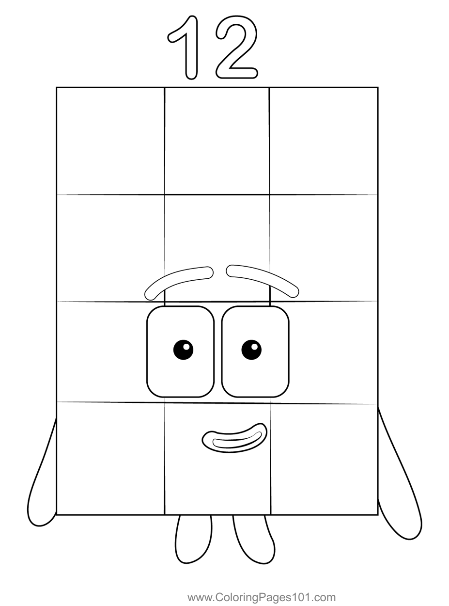 number block coloring pages