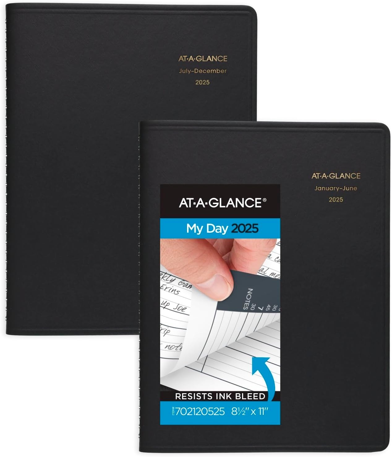 Two person Planner AT A GLANCE 2025 Daily Planner Two Person Appointment Book 8x11 Large Format Quarter hourly Scheduler