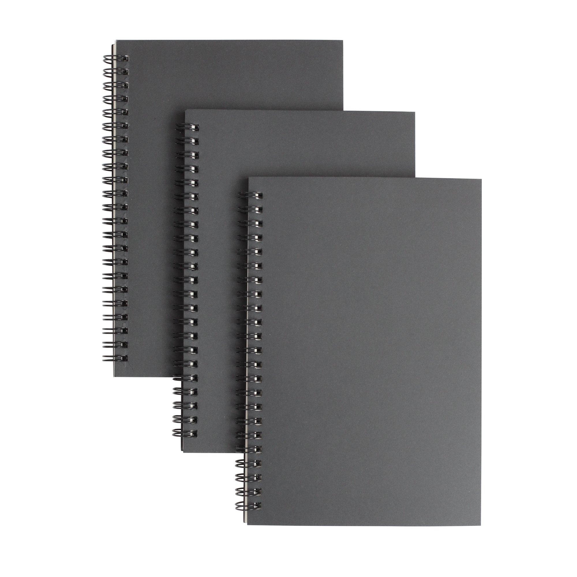 TWONE 3 Packs Soft Cover Notebook With Lined Paper Black Spiral Notebooks Wit EBay