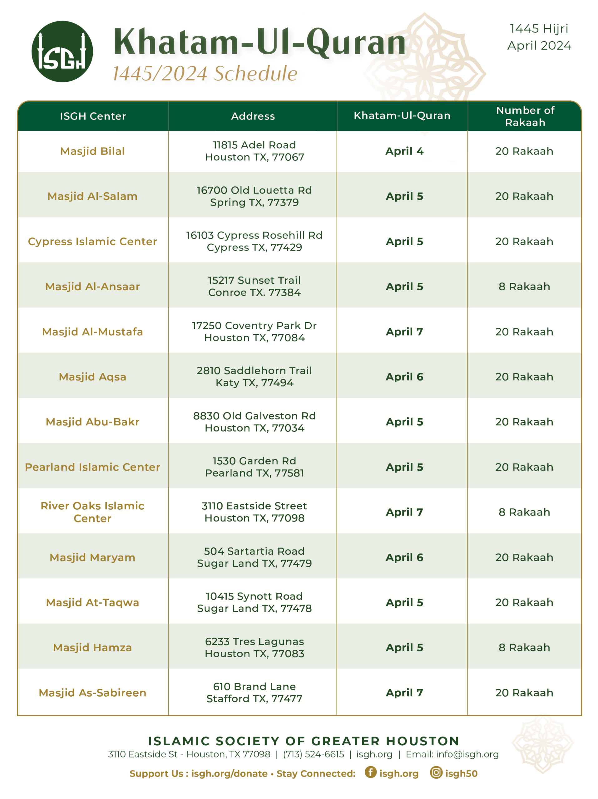 prayer times cypress tx
