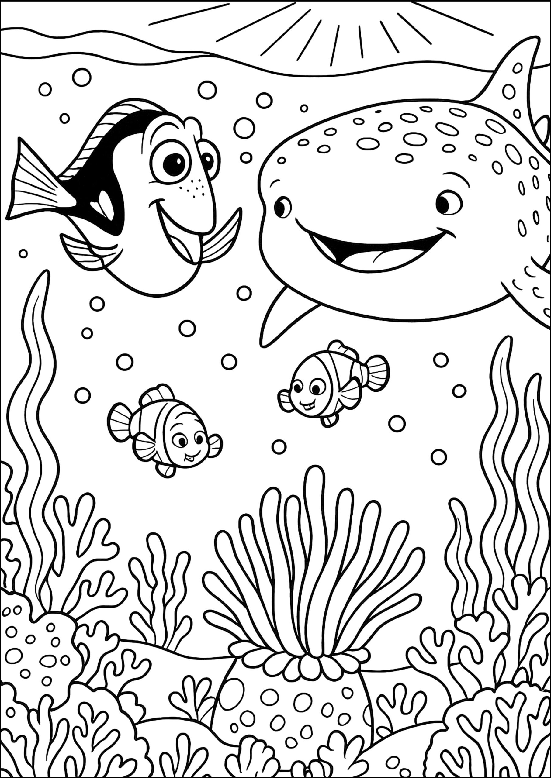 nemo coloring pages free printable